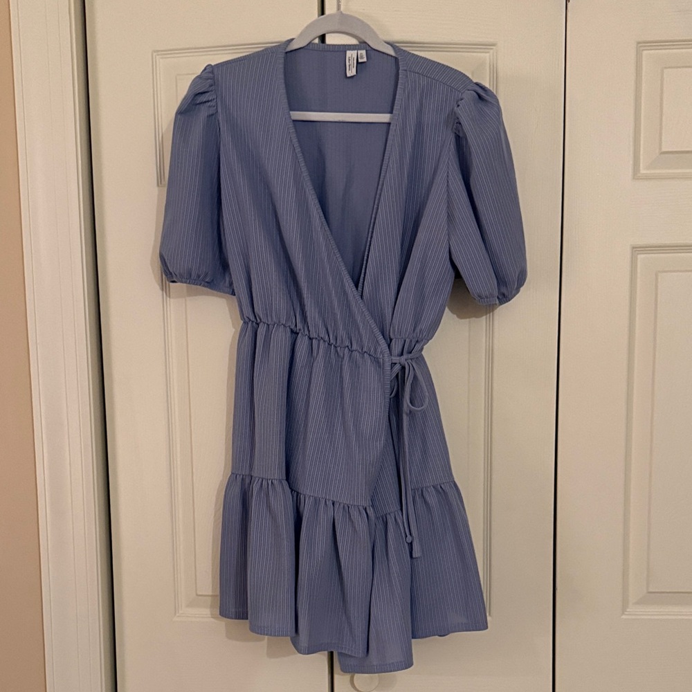 & Other Stories Ribbed Wrap Dress